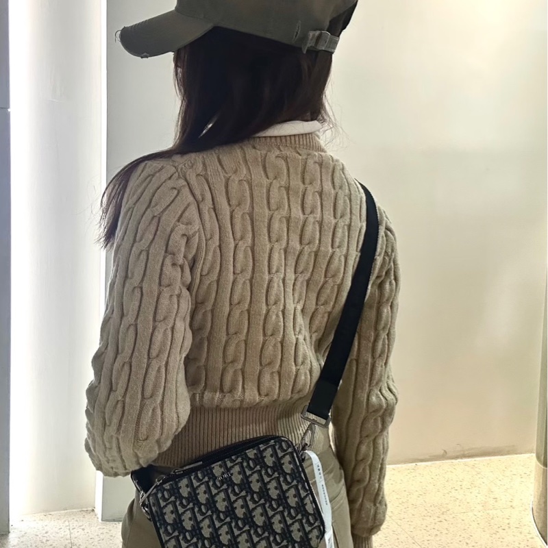 DIOR Oblique 雙層拉鏈老花相機包 斜背包-1