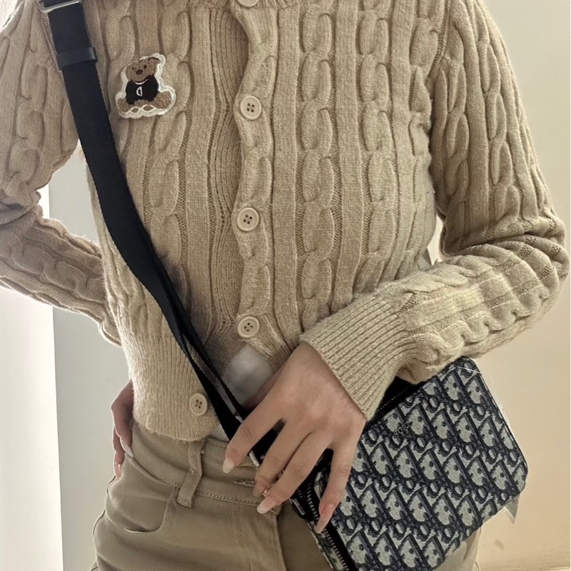 DIOR Oblique 雙層拉鏈老花相機包 斜背包-2