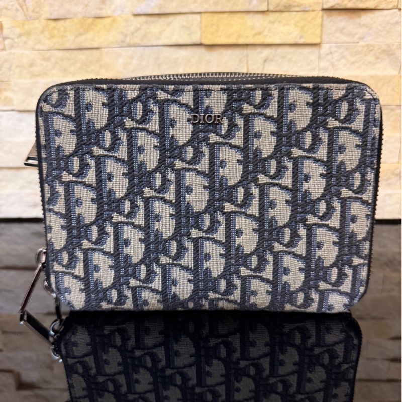 DIOR Oblique 雙層拉鏈老花相機包 斜背包-5