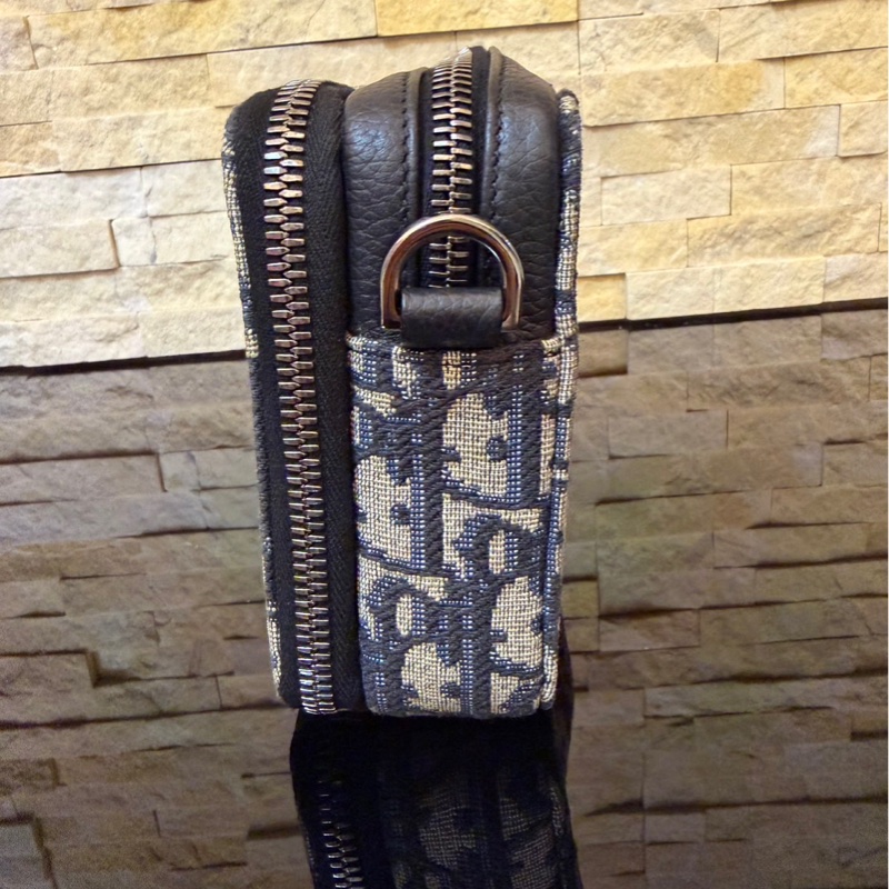 DIOR Oblique 雙層拉鏈老花相機包 斜背包-7