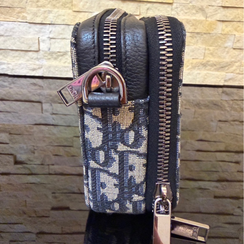 DIOR Oblique 雙層拉鏈老花相機包 斜背包-8