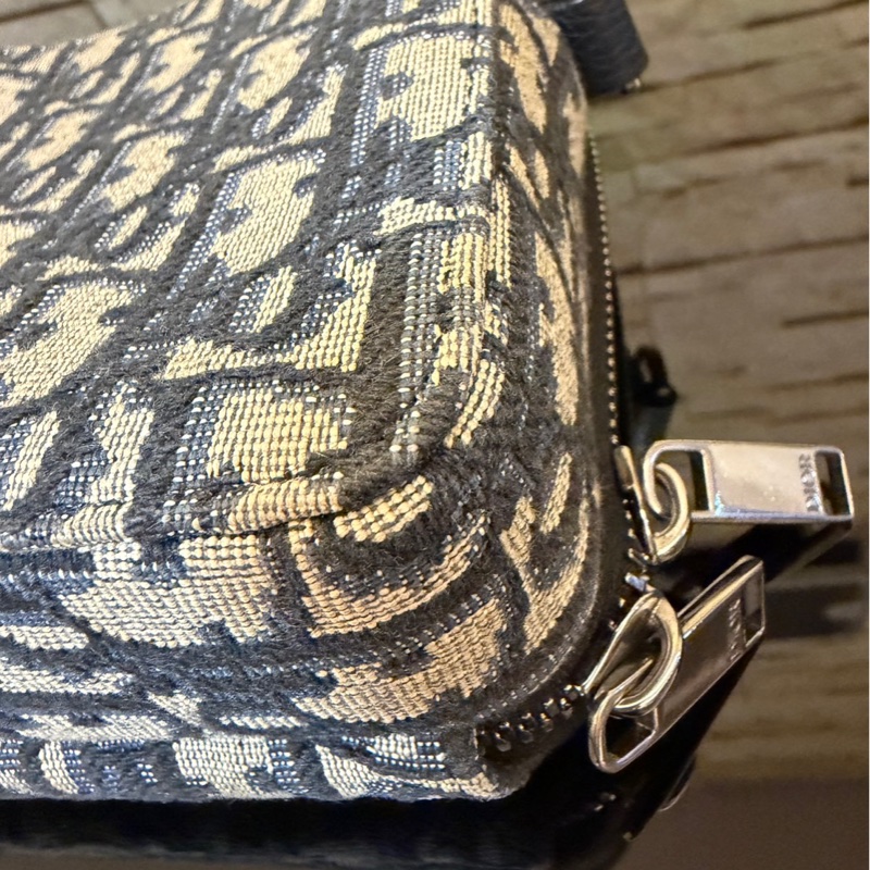 DIOR Oblique 雙層拉鏈老花相機包 斜背包-9