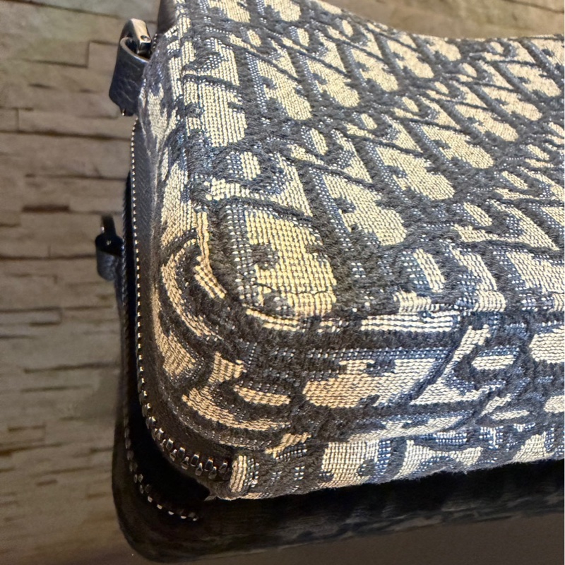 DIOR Oblique 雙層拉鏈老花相機包 斜背包-10