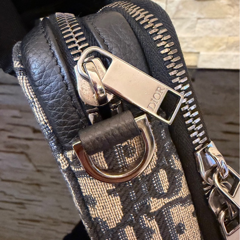 DIOR Oblique 雙層拉鏈老花相機包 斜背包-21