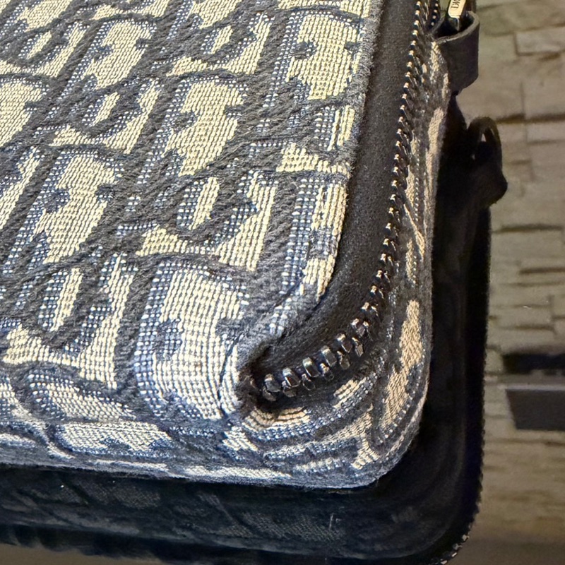 DIOR Oblique 雙層拉鏈老花相機包 斜背包-31