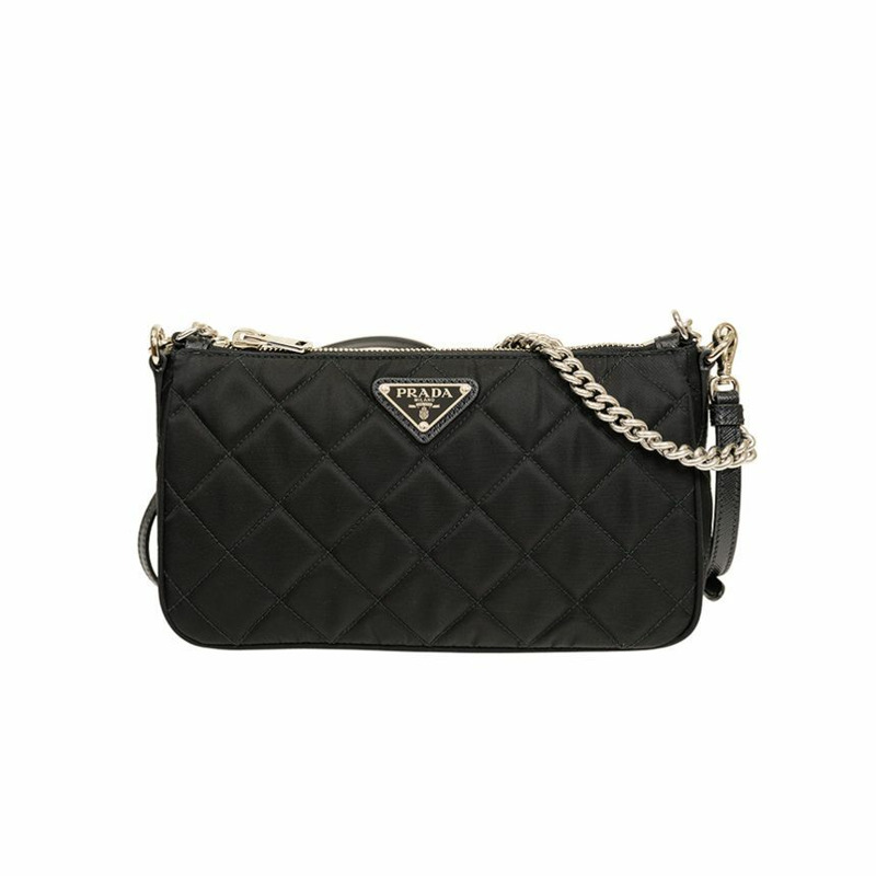 PRADA Pocono 絎縫迷你鏈條單肩包 1BH026 2AS3 F0002-0