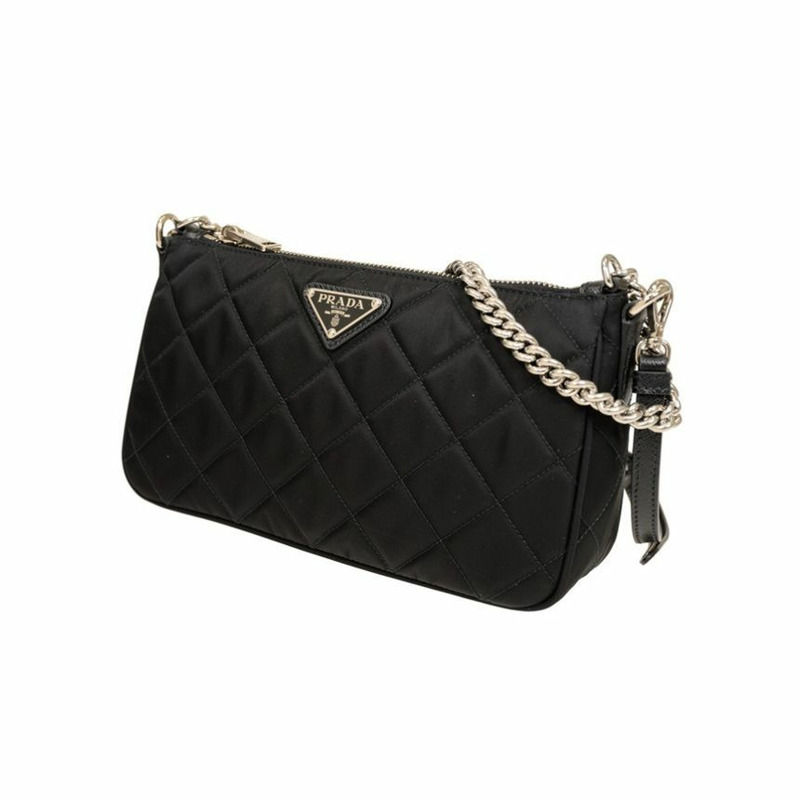 PRADA Pocono 絎縫迷你鏈條單肩包 1BH026 2AS3 F0002-1