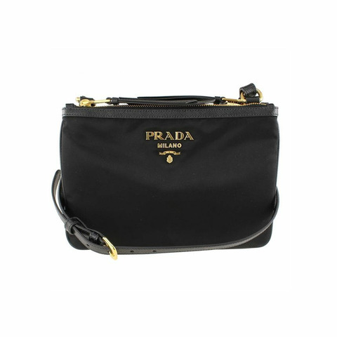 PRADA Pocono 雙拉鍊斜背包 1BH046 ZMY F0002