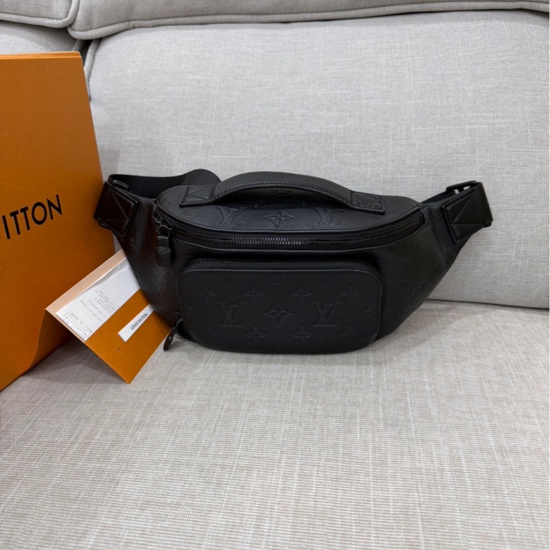 LV M47058 Rush 全牛皮壓紋腰包-0