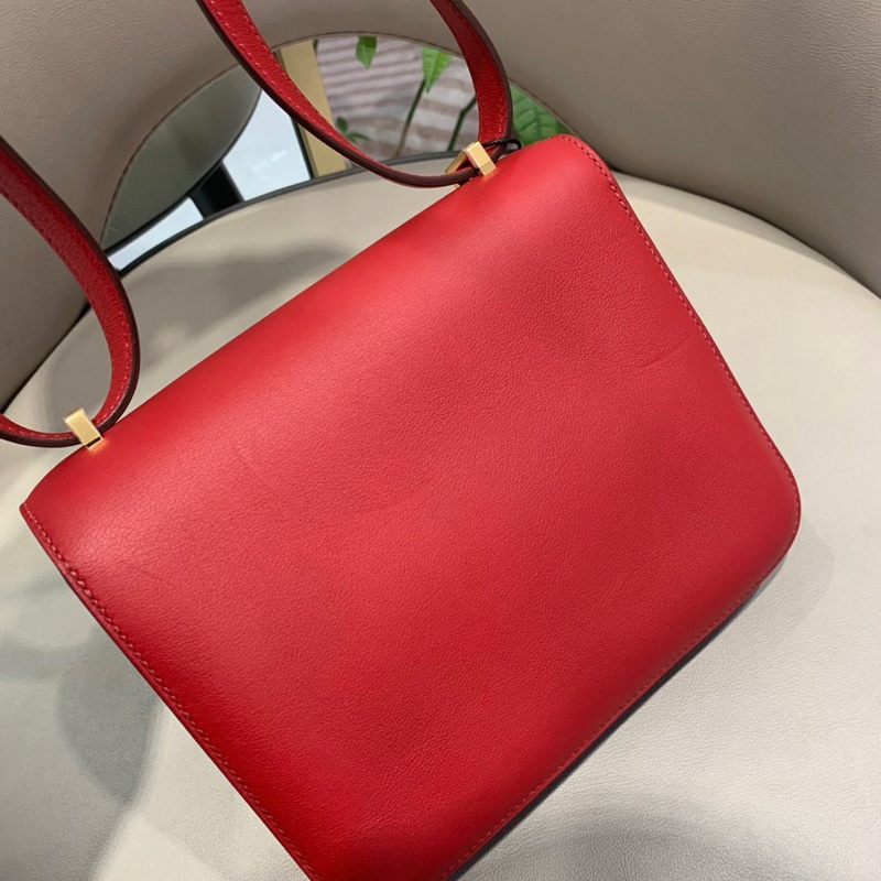 Hermes Mini Constance 愛馬仕國旗紅19 Y刻   有塵袋 98新-5