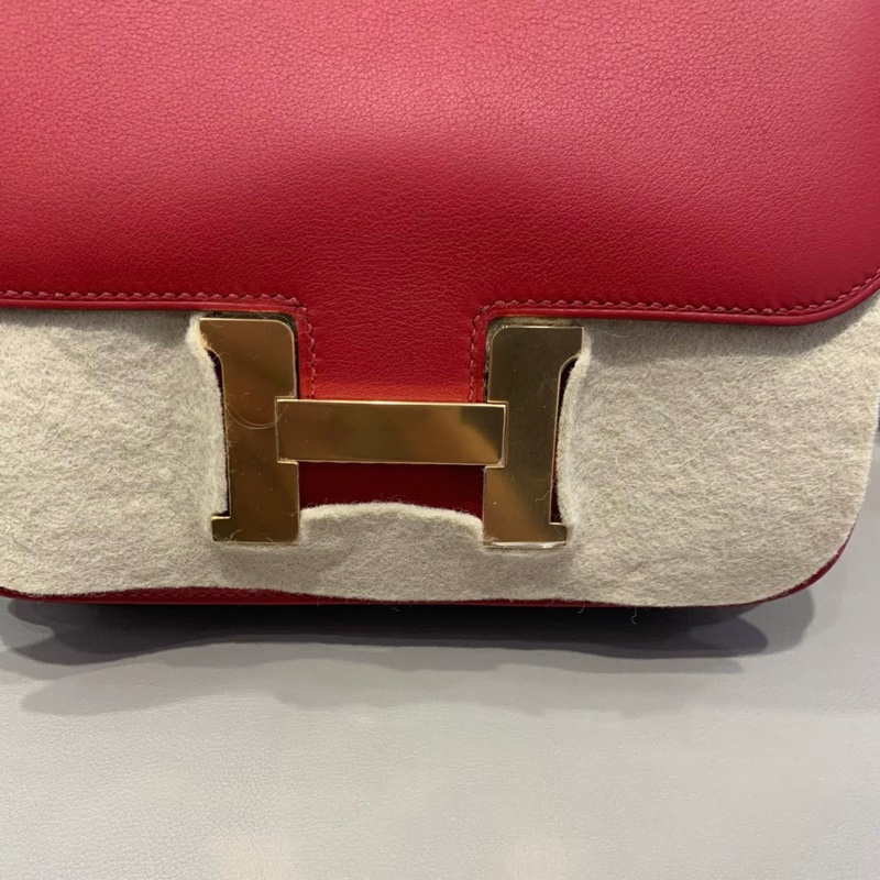 Hermes Mini Constance 愛馬仕國旗紅19 Y刻   有塵袋 98新-6