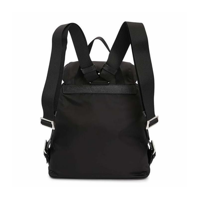 PRADA Lina尼龍小號黑色三角Logo背包 1BZ677 RV44-2