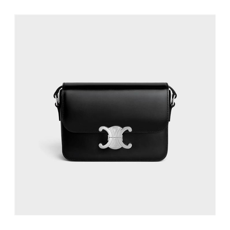 CELINE 肩包 Tin Triomphe 包 小牛皮 黑色 188423BF4-0