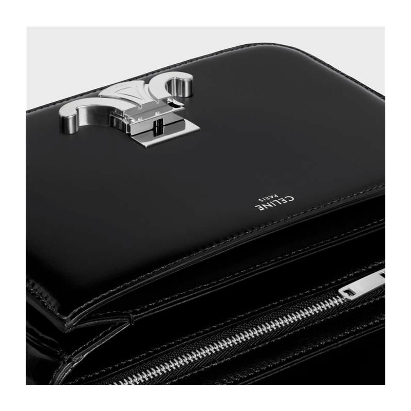 CELINE 肩包 Tin Triomphe 包 小牛皮 黑色 188423BF4-3