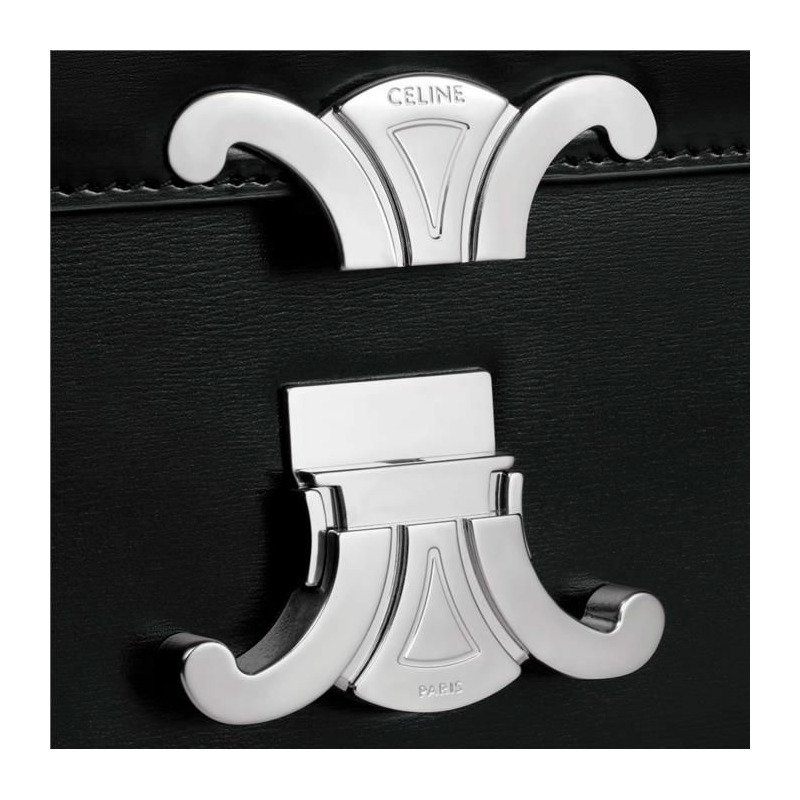 CELINE 肩包 Tin Triomphe 包 小牛皮 黑色 188423BF4-4