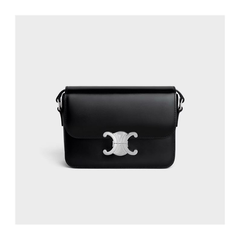 CELINE 肩包 Tin Triomphe 包 小牛皮 黑色 188423BF4-5