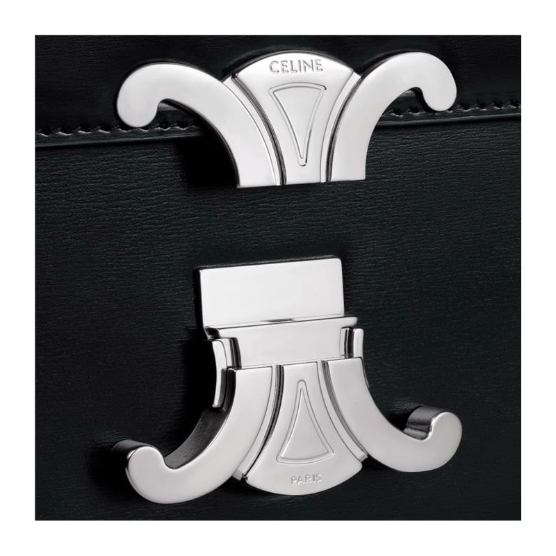 CELINE 肩包 Tin Triomphe 包 小牛皮 黑色 188423BF4-9