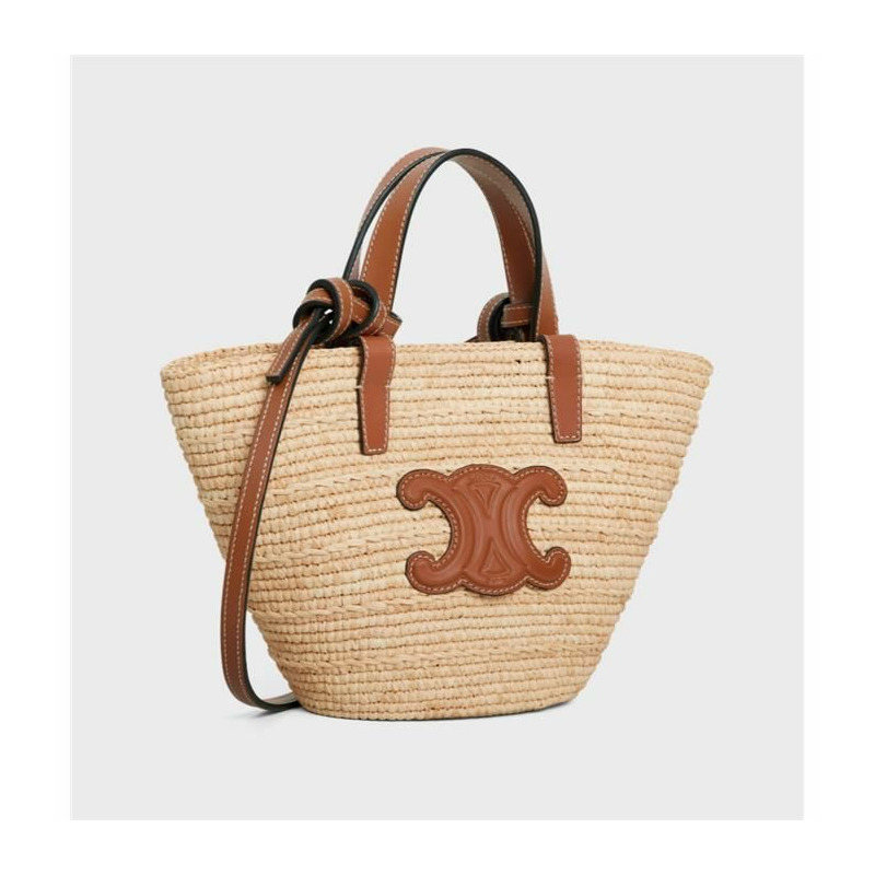 CELINE 藤編包 Nano Supple Classic Raffia 小牛皮 10M582DZ2-1