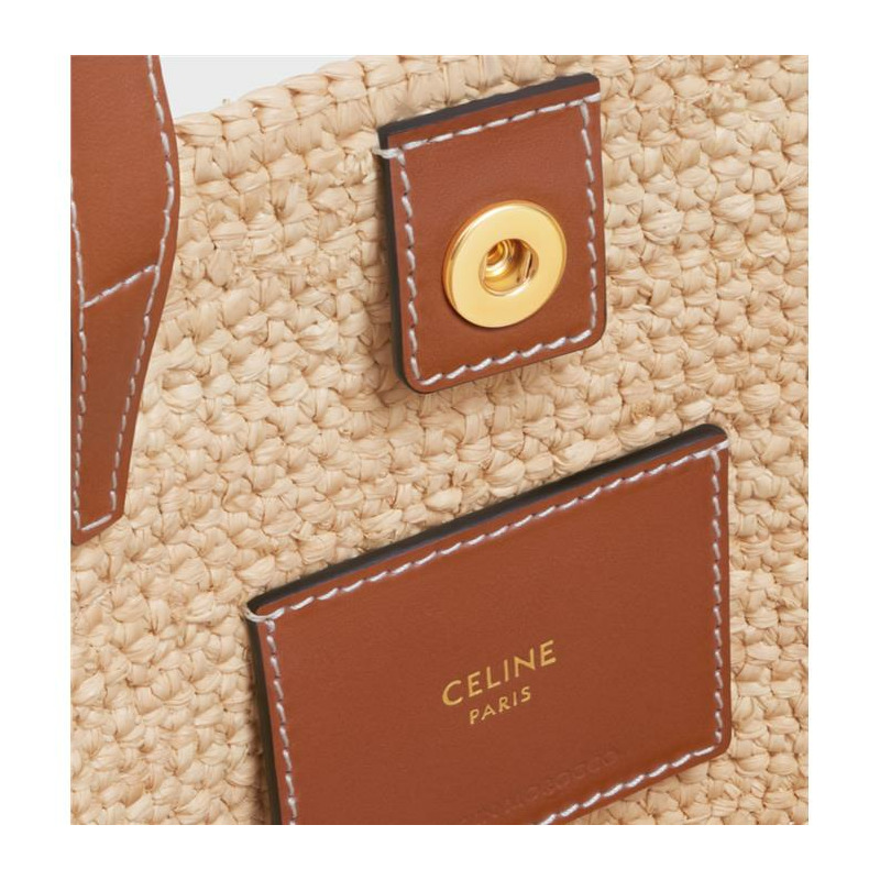 CELINE 藤編包 Nano Supple Classic Raffia 小牛皮 10M582DZ2-8