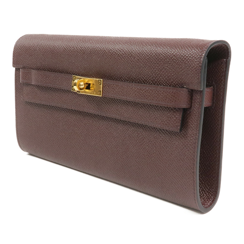 HERMES Epsom皮革Kelly To Go金扣肩背袋Rouge Sellier-1