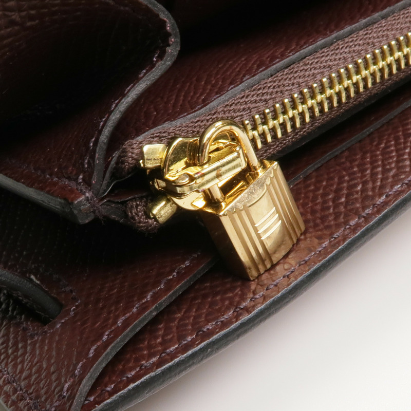 HERMES Epsom皮革Kelly To Go金扣肩背袋Rouge Sellier-10