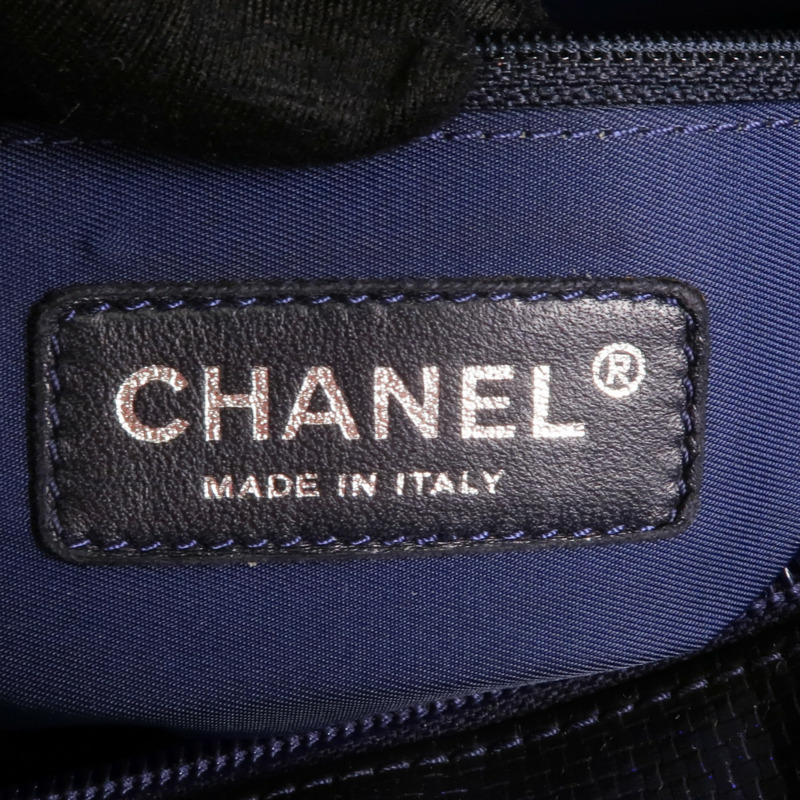 CHANEL 塗層帆布Paris Biarritz Tote Bag銀扣手挽袋-5