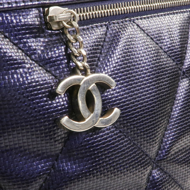 CHANEL 塗層帆布Paris Biarritz Tote Bag銀扣手挽袋-7
