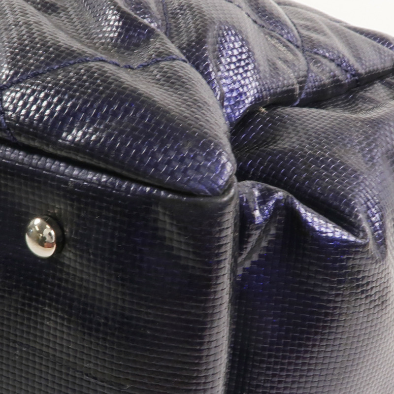 CHANEL 塗層帆布Paris Biarritz Tote Bag銀扣手挽袋-10