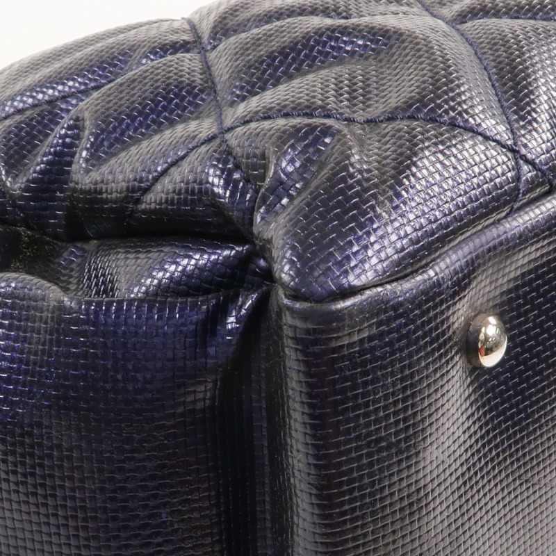 CHANEL 塗層帆布Paris Biarritz Tote Bag銀扣手挽袋-13