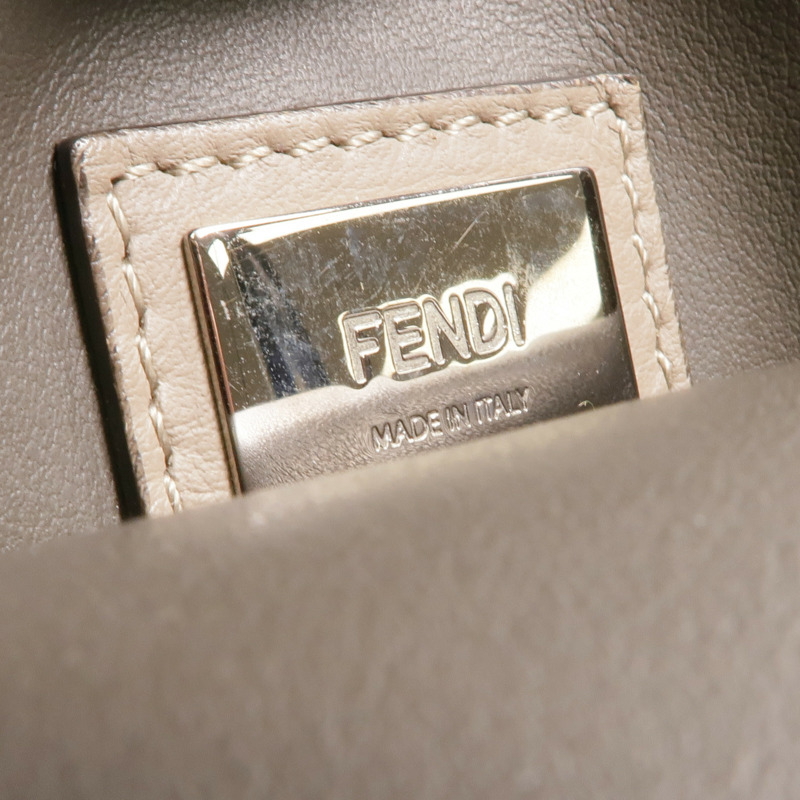 FENDI 牛皮皮革2 Jours Bag Small銀扣手挽肩背兩用袋-5