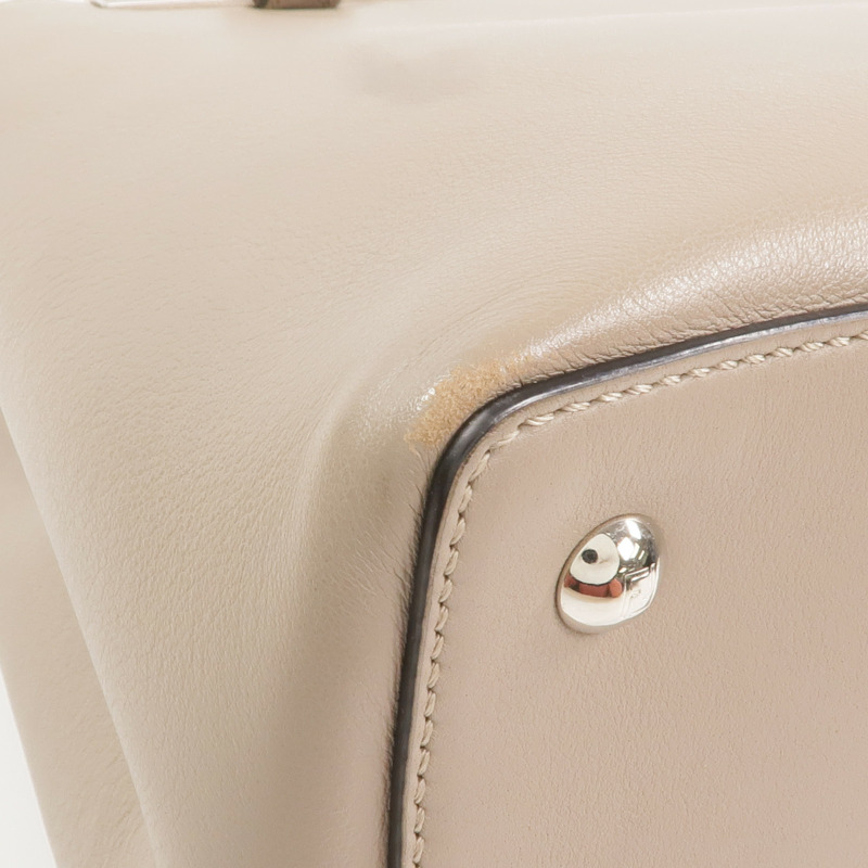 FENDI 牛皮皮革2 Jours Bag Small銀扣手挽肩背兩用袋-11