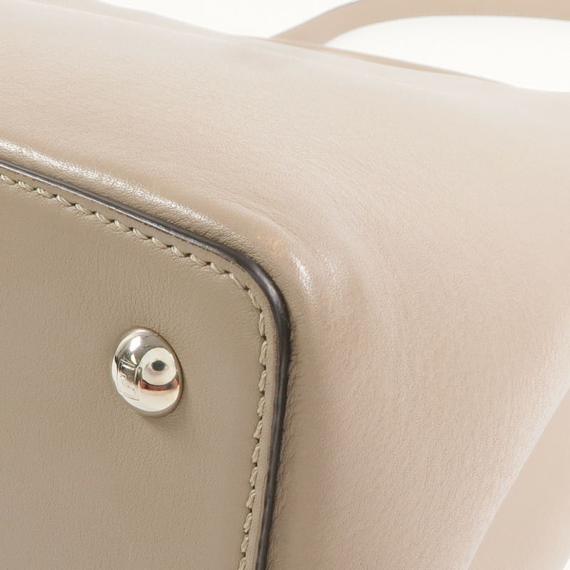 FENDI 牛皮皮革2 Jours Bag Small銀扣手挽肩背兩用袋-12