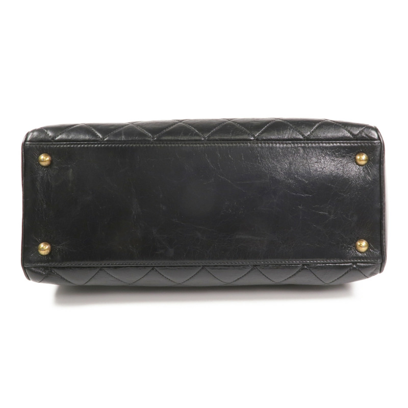 CHANEL 牛皮皮革Chain Shoulder金扣鏈帶肩背袋-3