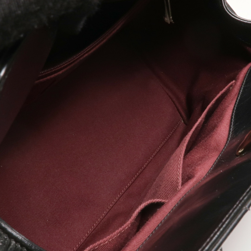 CHANEL 牛皮皮革Chain Shoulder金扣鏈帶肩背袋-4