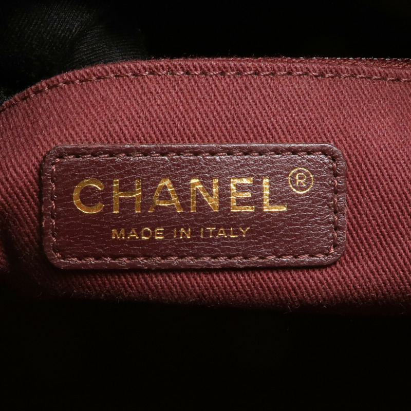 CHANEL 牛皮皮革Chain Shoulder金扣鏈帶肩背袋-5