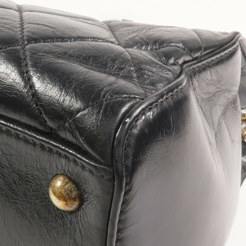 CHANEL 牛皮皮革Chain Shoulder金扣鏈帶肩背袋-10