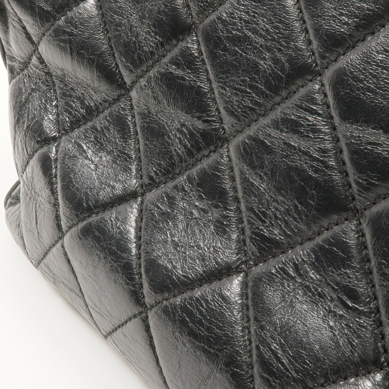 CHANEL 牛皮皮革Chain Shoulder金扣鏈帶肩背袋-15