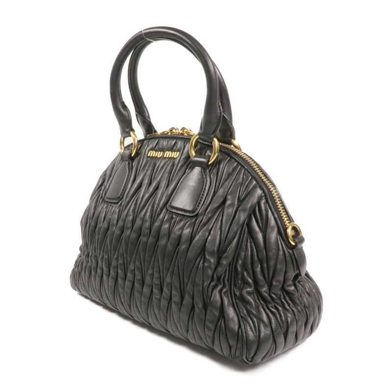 Miu Miu 羊皮皮革2 Way Shoulder金扣手挽肩背兩用袋-1