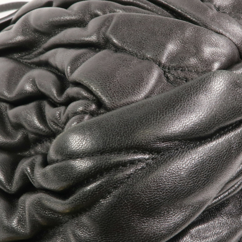 Miu Miu 羊皮皮革Chain Shoulder銀扣鏈帶肩背袋-12