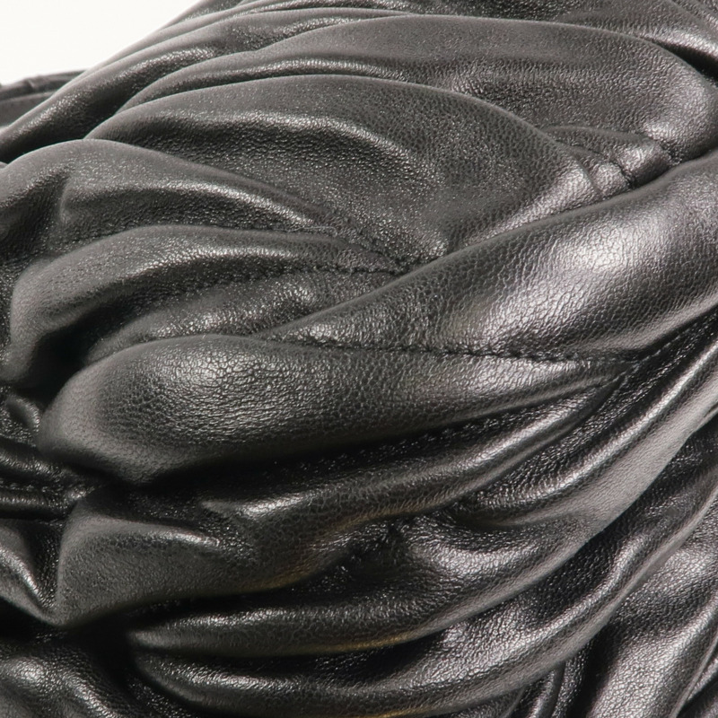 Miu Miu 羊皮皮革Chain Shoulder銀扣鏈帶肩背袋-14