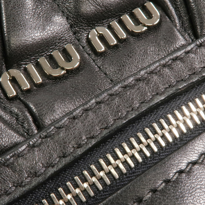 Miu Miu 羊皮皮革Chain Shoulder銀扣鏈帶肩背袋-18