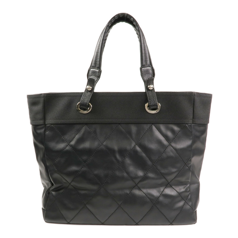 CHANEL 牛皮皮革Tote Bag銀扣手挽袋-1