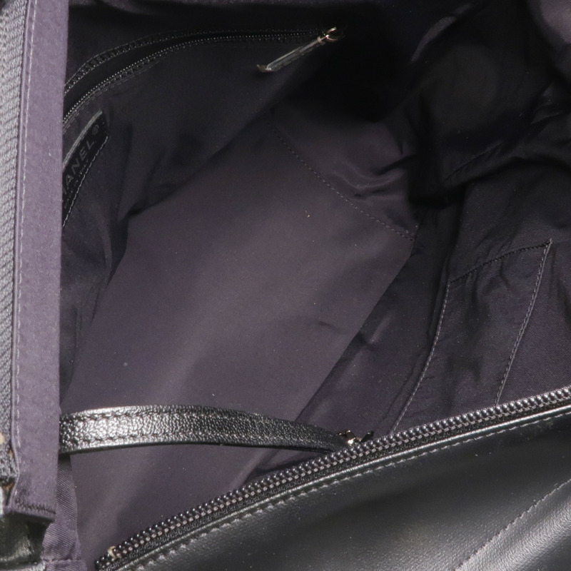 CHANEL 牛皮皮革Tote Bag銀扣手挽袋-4