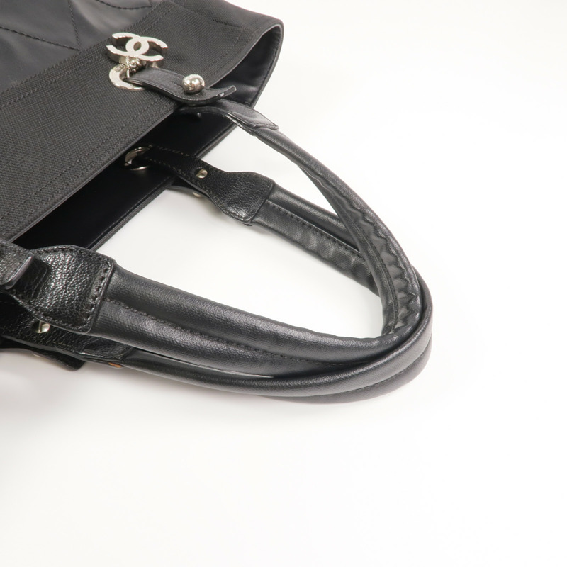 CHANEL 牛皮皮革Tote Bag銀扣手挽袋-7