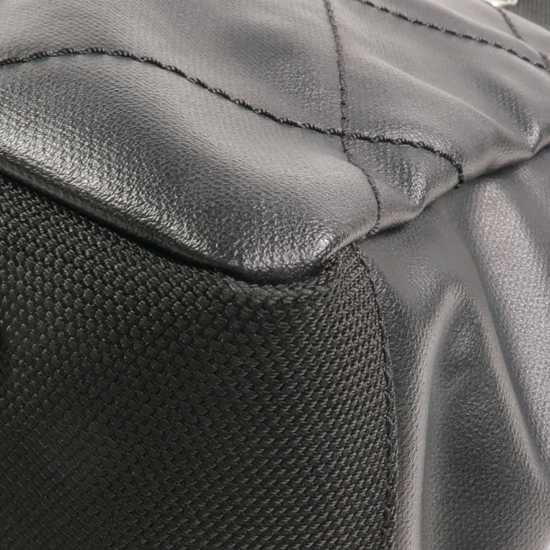 CHANEL 牛皮皮革Tote Bag銀扣手挽袋-10