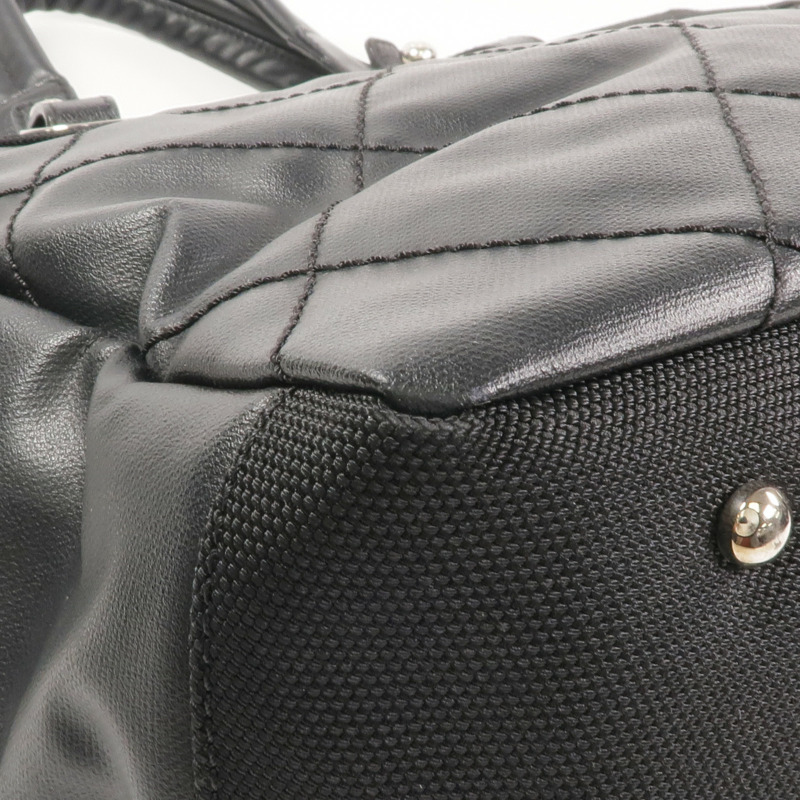 CHANEL 牛皮皮革Tote Bag銀扣手挽袋-13