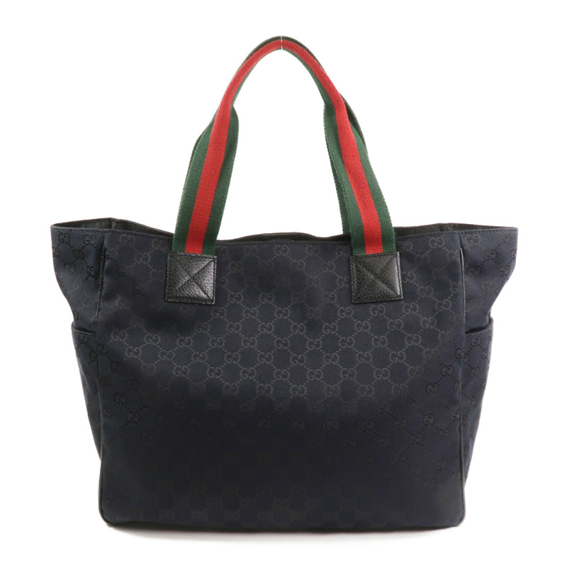 GUCCI 帆布Tote Bag銀扣手挽袋-2
