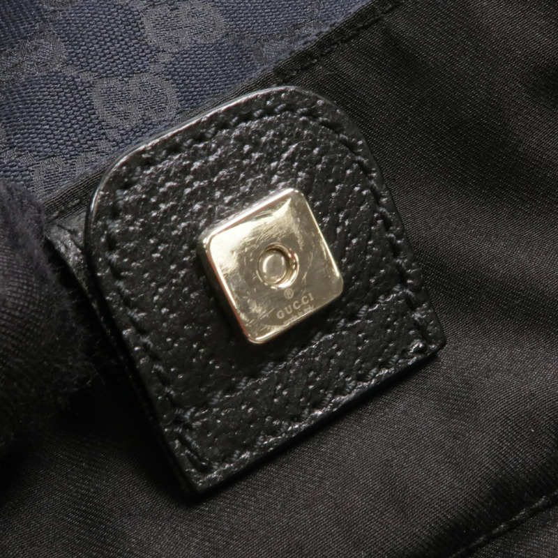 GUCCI 帆布Tote Bag銀扣手挽袋-10