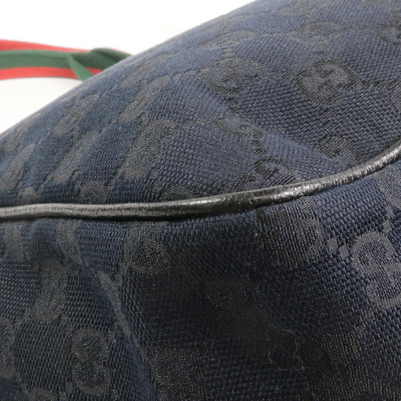 GUCCI 帆布Tote Bag銀扣手挽袋-14