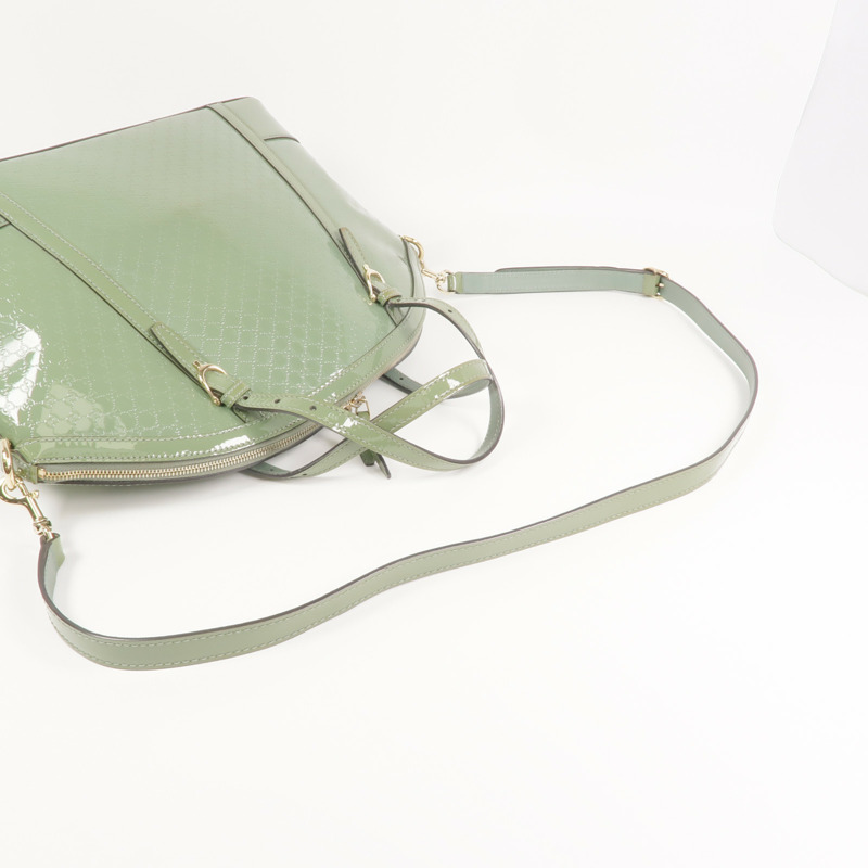 GUCCI 漆皮皮革2 Way Shoulder金扣手挽肩背兩用袋-7